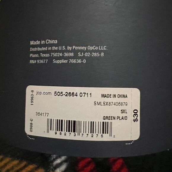 NWT ST. JOHN’S BAY Men’s 5XL Lightweight Microfleece Big Pajama Pants Pockets - Picture 4 of 4